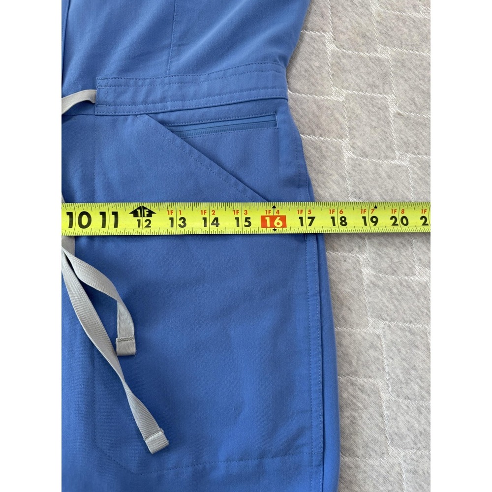 Figs Women's Light Blue Short Sleeve Medical Jumpsuit Romper - Picture 10 of 11